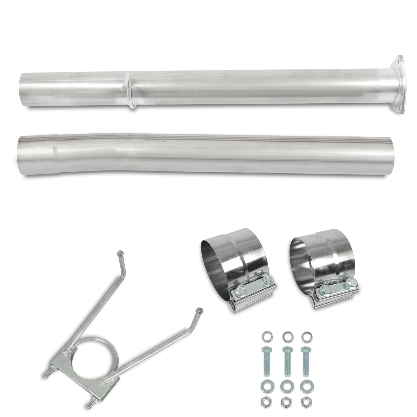4 Inches Exhaust Tube Pipe Kit For 2013-2017 Dodge Ram 2500 3500 6.7L Turbo Diesel