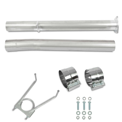 4 Inches Exhaust Tube Pipe Kit For 2013-2017 Dodge Ram 2500 3500 6.7L Turbo Diesel