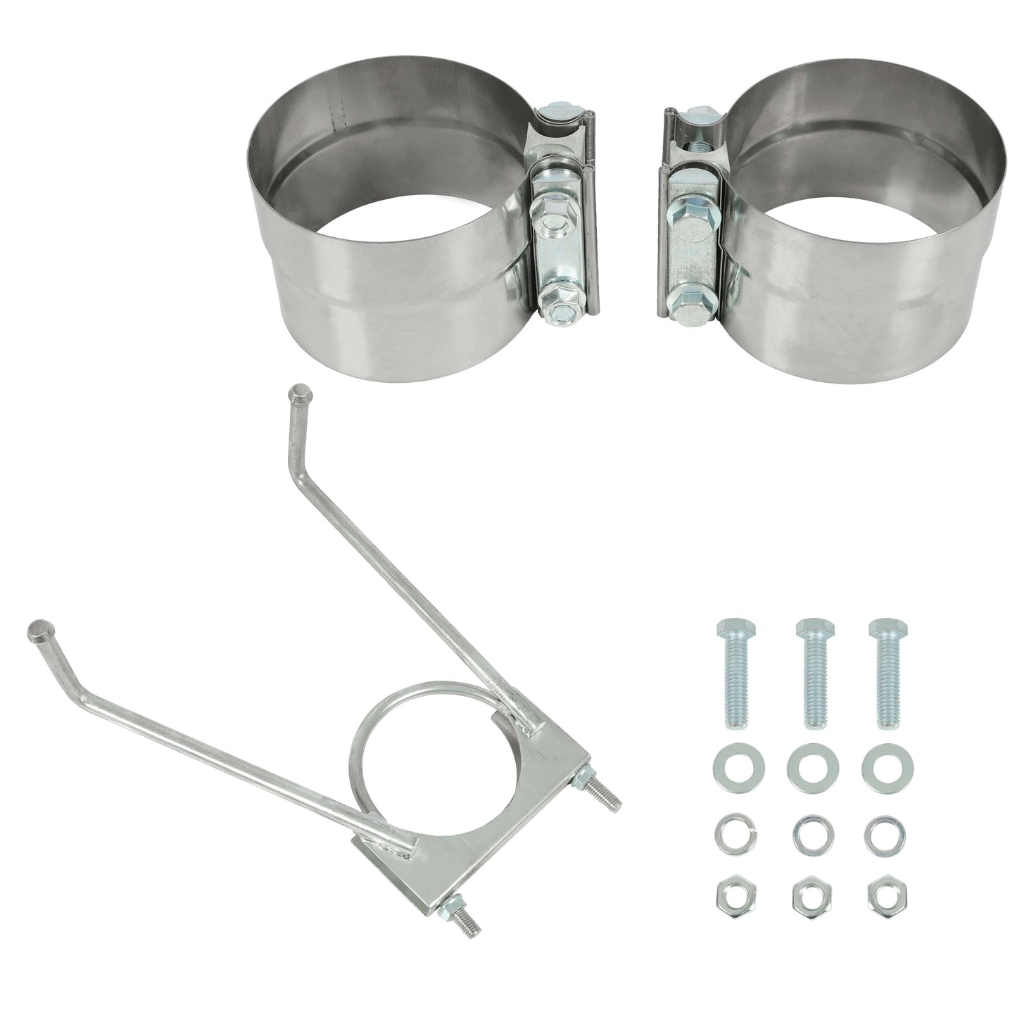 4 Inches Exhaust Tube Pipe Kit For 2013-2017 Dodge Ram 2500 3500 6.7L Turbo Diesel