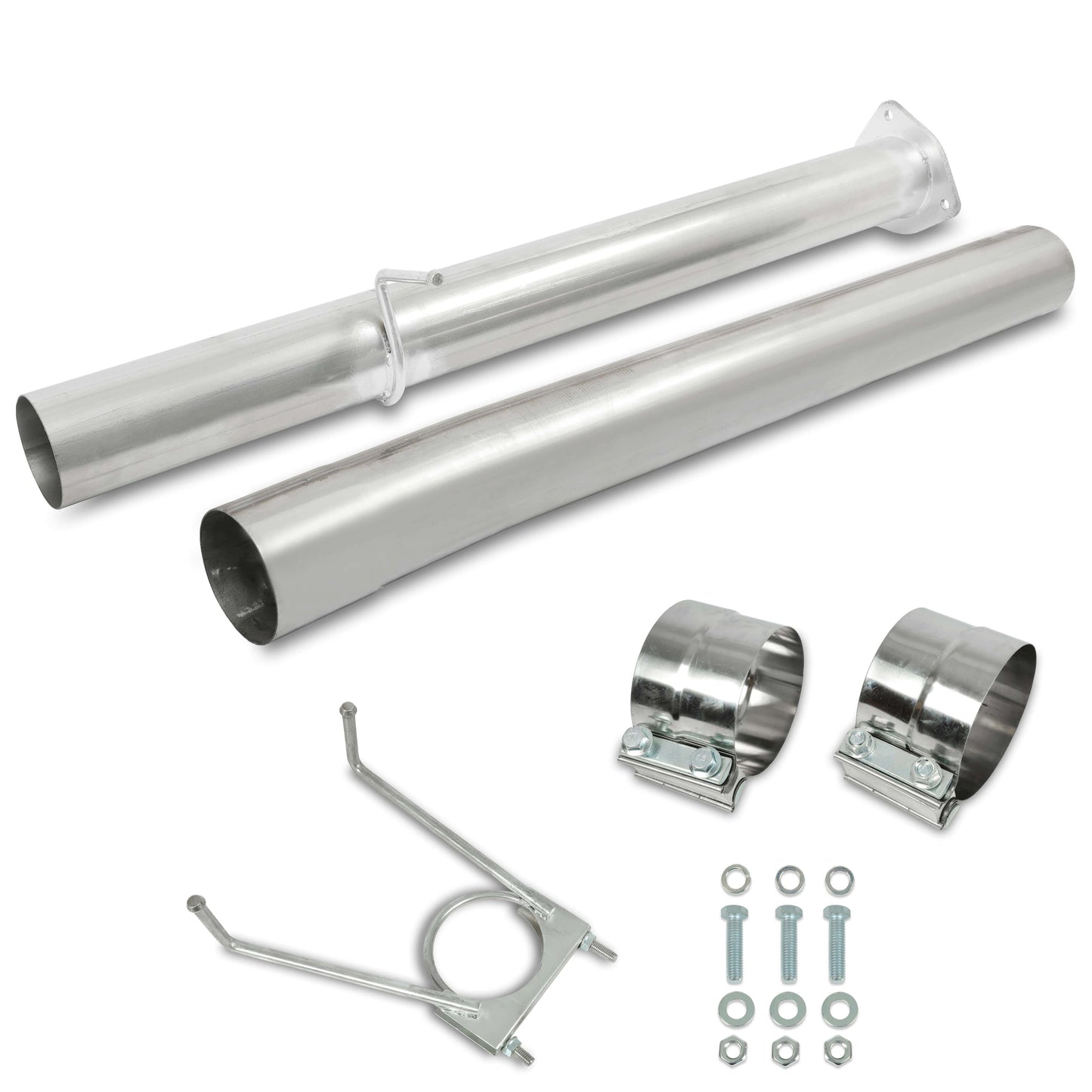 4 Inches Exhaust Tube Pipe Kit For 2013-2017 Dodge Ram 2500 3500 6.7L Turbo Diesel