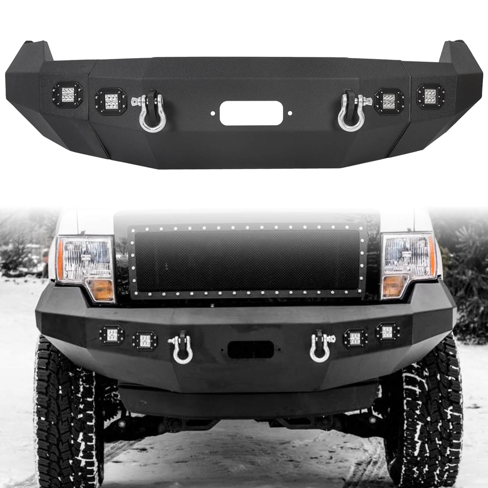 Front Bumper Heavy Duty Replacement Winch Ready