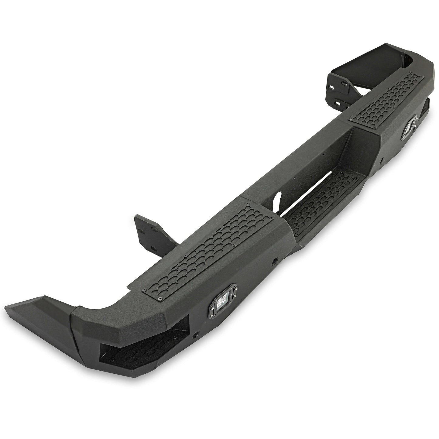 Off-road Rear Bumper Compatible with 2014-2021 Toyota Tundra 2WD/4WD with 2 LED Lights Powder Coated Steel
