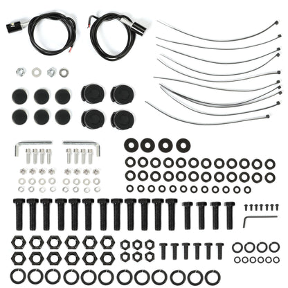 Off-road Rear Bumper Compatible with 2014-2021 Toyota Tundra 2WD/4WD with 2 LED Lights Powder Coated Steel