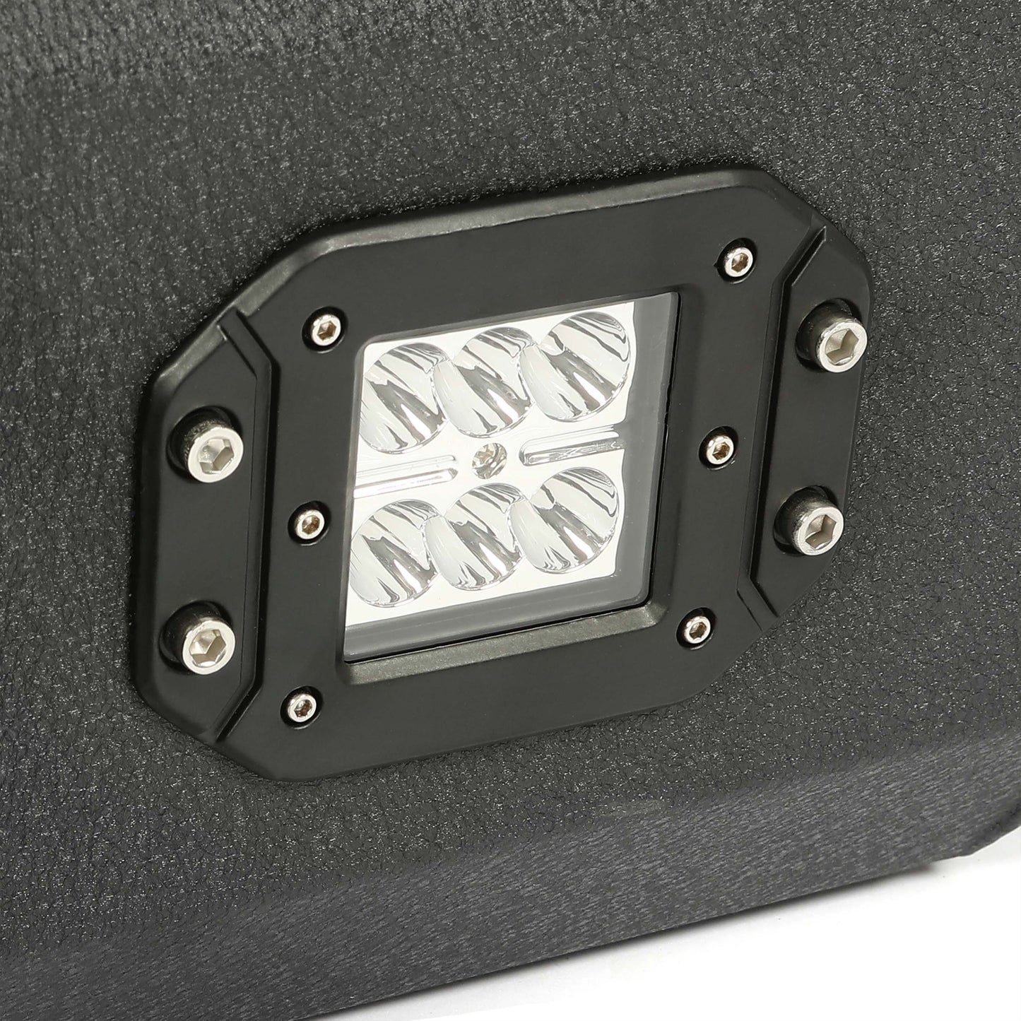 Rear Bumper Black Steel compatible with 2009-2014 Ford F150 Fits Models without Rear Sensors
