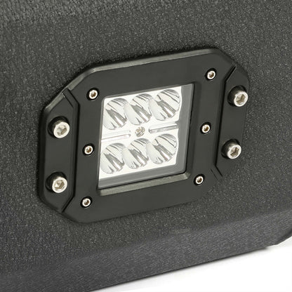 Rear Bumper Black Steel compatible with 2009-2014 Ford F150 Fits Models without Rear Sensors