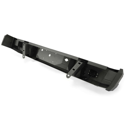 Rear Bumper Black Steel compatible with 2009-2014 Ford F150 Fits Models without Rear Sensors