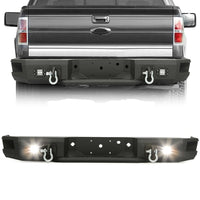 Load image into Gallery viewer, YIKATOO® Rear Bumper Black Steel compatible with 2009-2014 Ford F150 Fits Models without Rear Sensors
