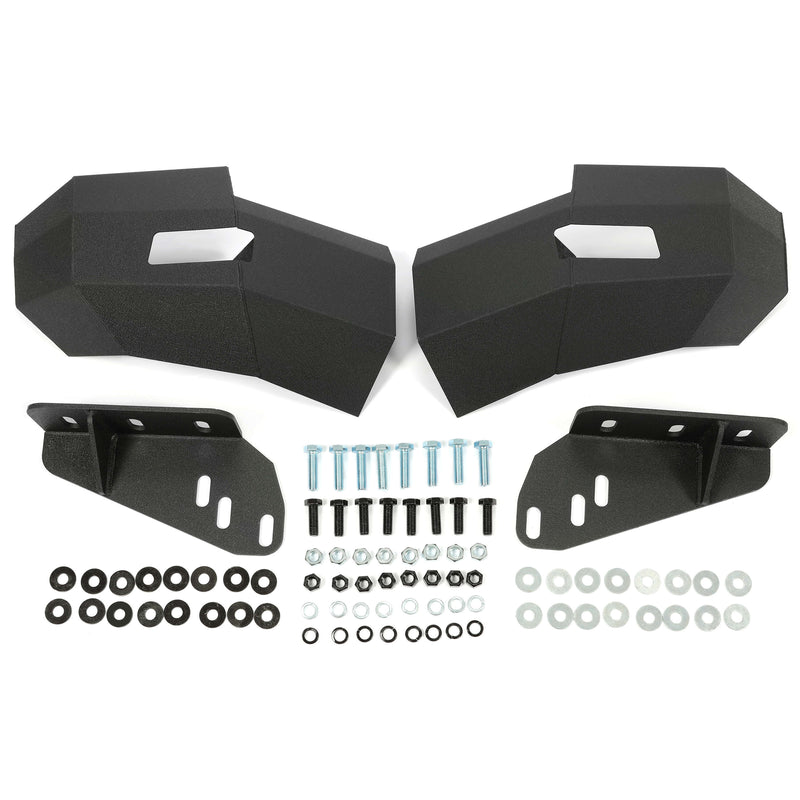 YIKATOO® Front Bumper 3-Pieces with D-Rings Compatible with 2007-2010 Chevrolet Silverado 2500 3500