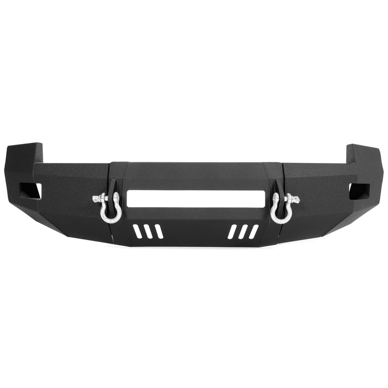 YIKATOO® Front Bumper 3-Pieces with D-Rings Compatible with 2007-2010 Chevrolet Silverado 2500 3500