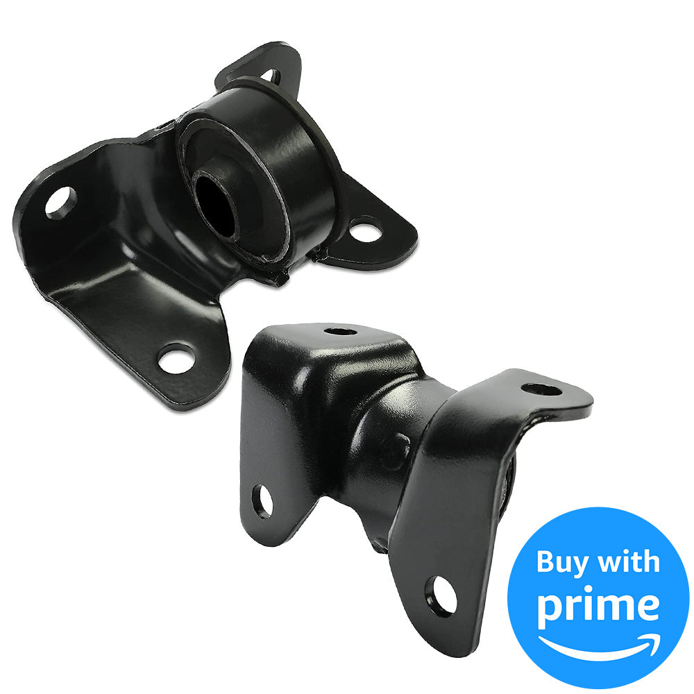 Black Front Torsion Bar Support Mounting Kit Cross Member Mounting Bushing Compatible with Chevy Silverado GMC Sierra 1500 1500HD 2500 Pickup Truck 4WD Pair Set 2