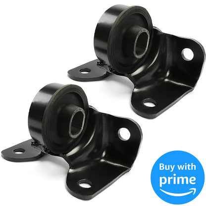 Black Front Torsion Bar Support Mounting Kit Cross Member Mounting Bushing Compatible with Chevy Silverado GMC Sierra 1500 1500HD 2500 Pickup Truck 4WD Pair Set 2