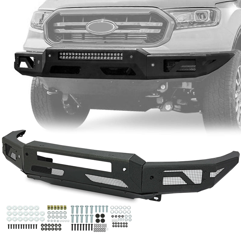 YIKATOO® Powder Coated Steel Front Bumper For 2019-2021 Ford Ranger