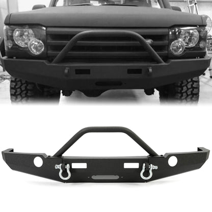 Front Winch Custom Bumper W/ BullBar D-Rings For 1998-2004 Land Rover Discovery II