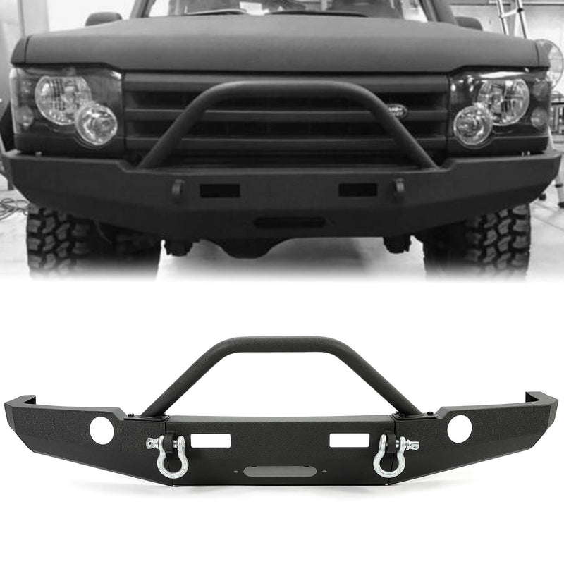 YIKATOO® Front Winch Custom Bumper W/ BullBar D-Rings For 1998-2004 Land Rover Discovery II -junior