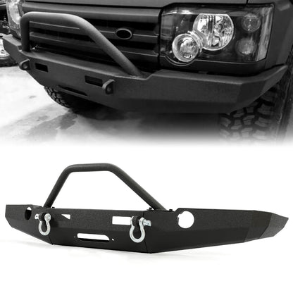 Front Winch Custom Bumper W/ BullBar D-Rings For 1998-2004 Land Rover Discovery II