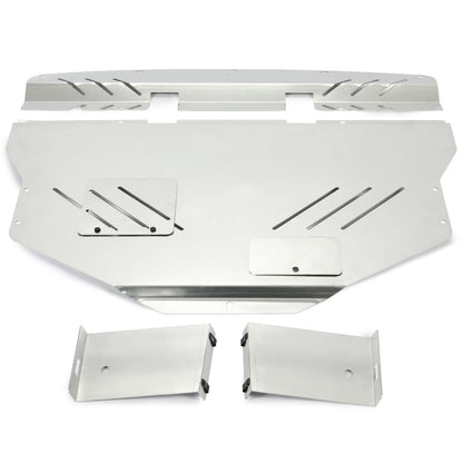 Aluminum Engine Splash Shield Under Tray Skid Plate Compatible with 2011-2014 Subaru WRX STI Impreza (any trim) - Silvery
