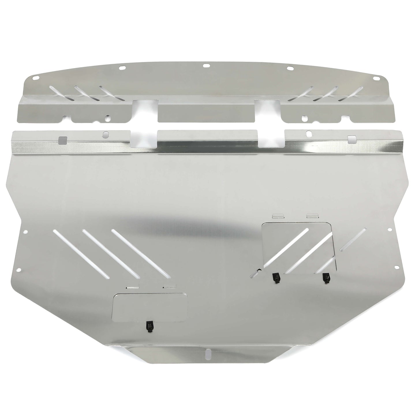 Aluminum Engine Splash Shield Under Tray Skid Plate Compatible with 2011-2014 Subaru WRX STI Impreza (any trim) - Silvery