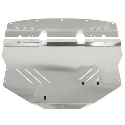 Aluminum Engine Splash Shield Under Tray Skid Plate Compatible with 2011-2014 Subaru WRX STI Impreza (any trim) - Silvery