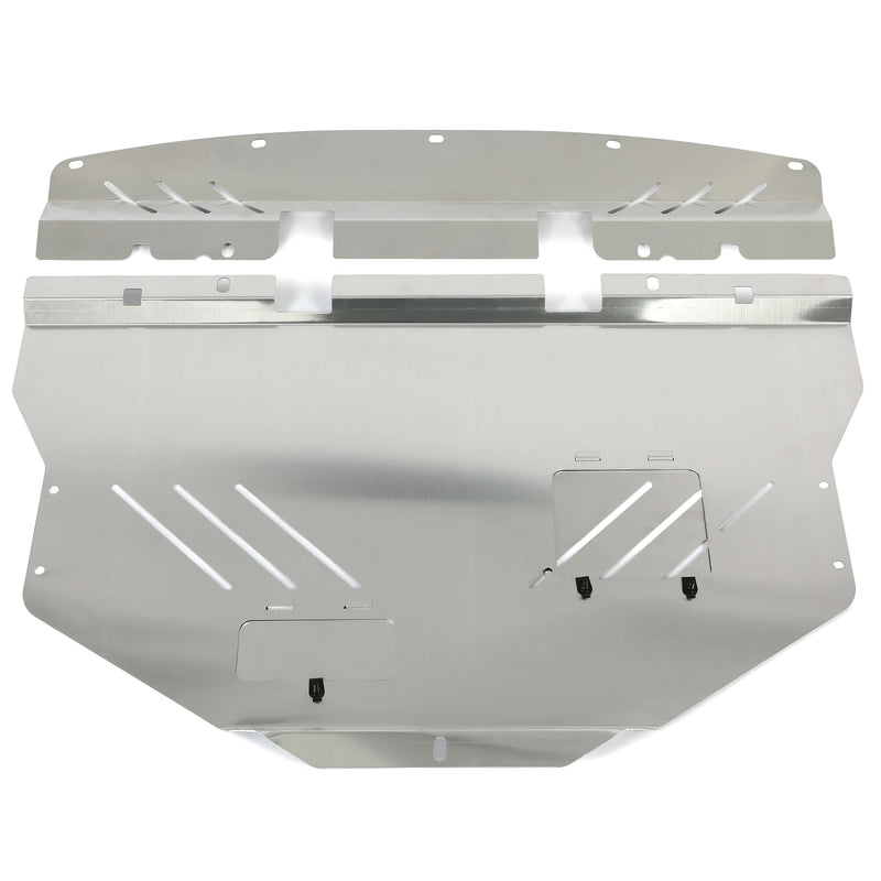 YIKATOO® Aluminum Engine Splash Shield Under Tray Skid Plate Compatible with 2011-2014 Subaru WRX STI Impreza (any trim) - Silvery