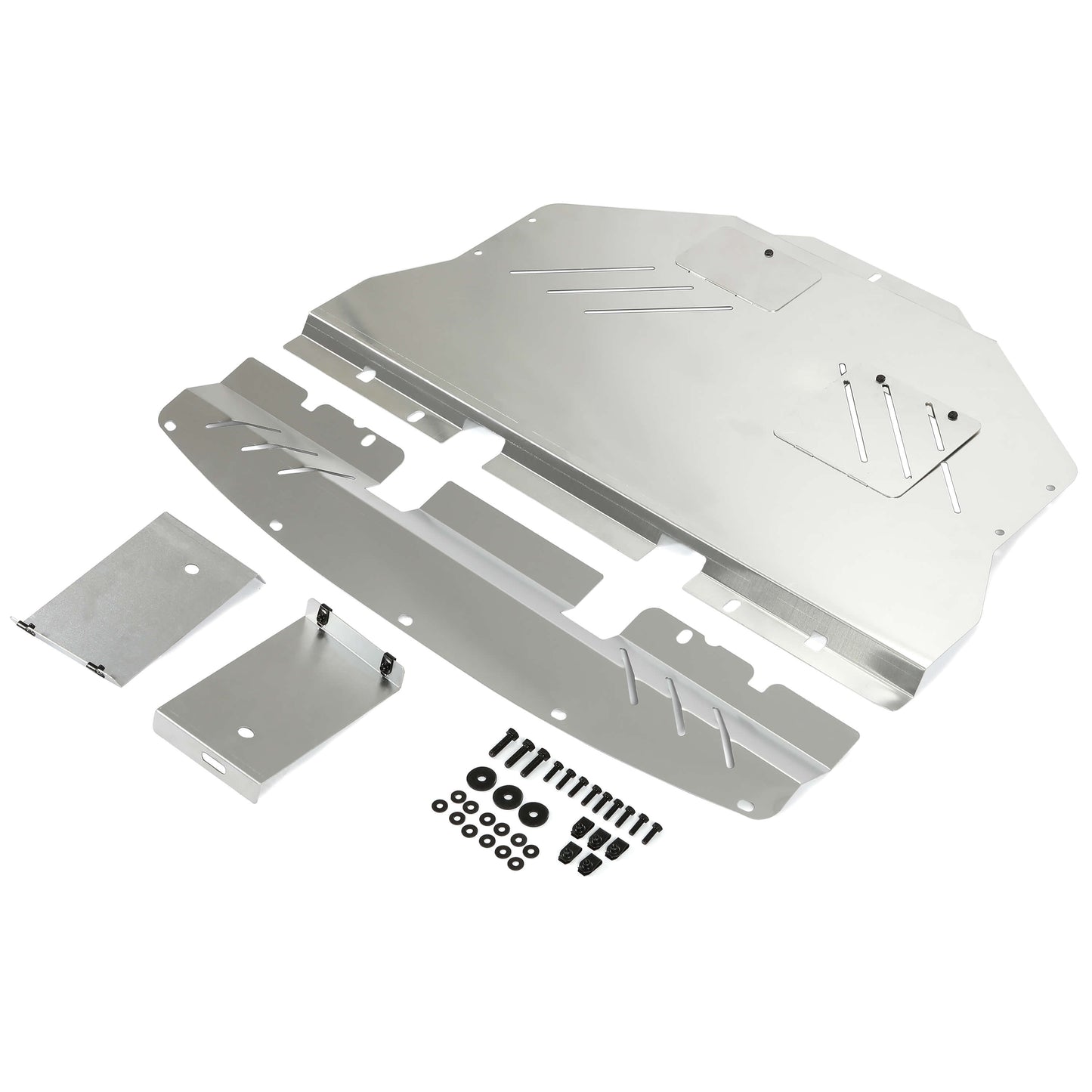 Aluminum Engine Splash Shield Under Tray Skid Plate Compatible with 2011-2014 Subaru WRX STI Impreza (any trim) - Silvery