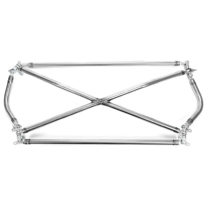 C Pillar X Brace Cross Strut Bar Rear Trunk Suspension Compatible with 1996-2000 Honda Civic EK9 Stainless Steel