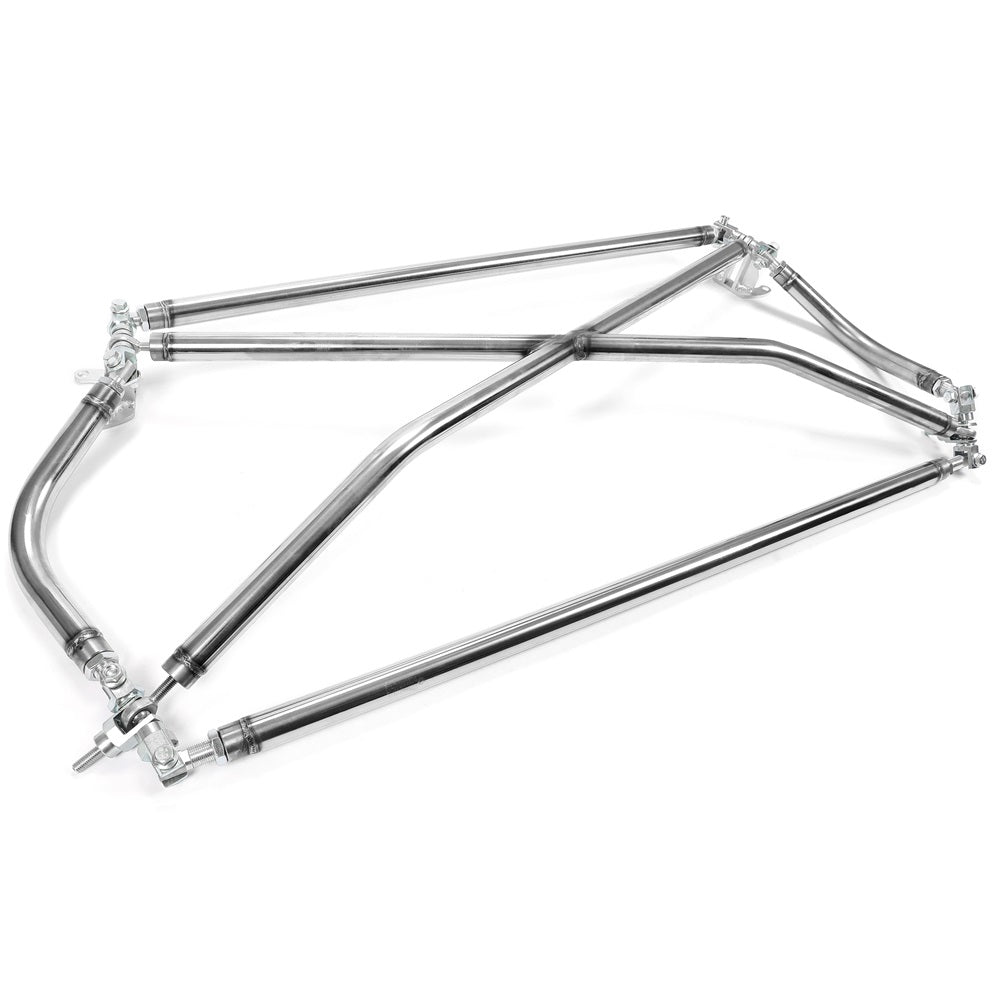 C Pillar X Brace Cross Strut Bar Rear Trunk Suspension Compatible with 1996-2000 Honda Civic EK9 Stainless Steel