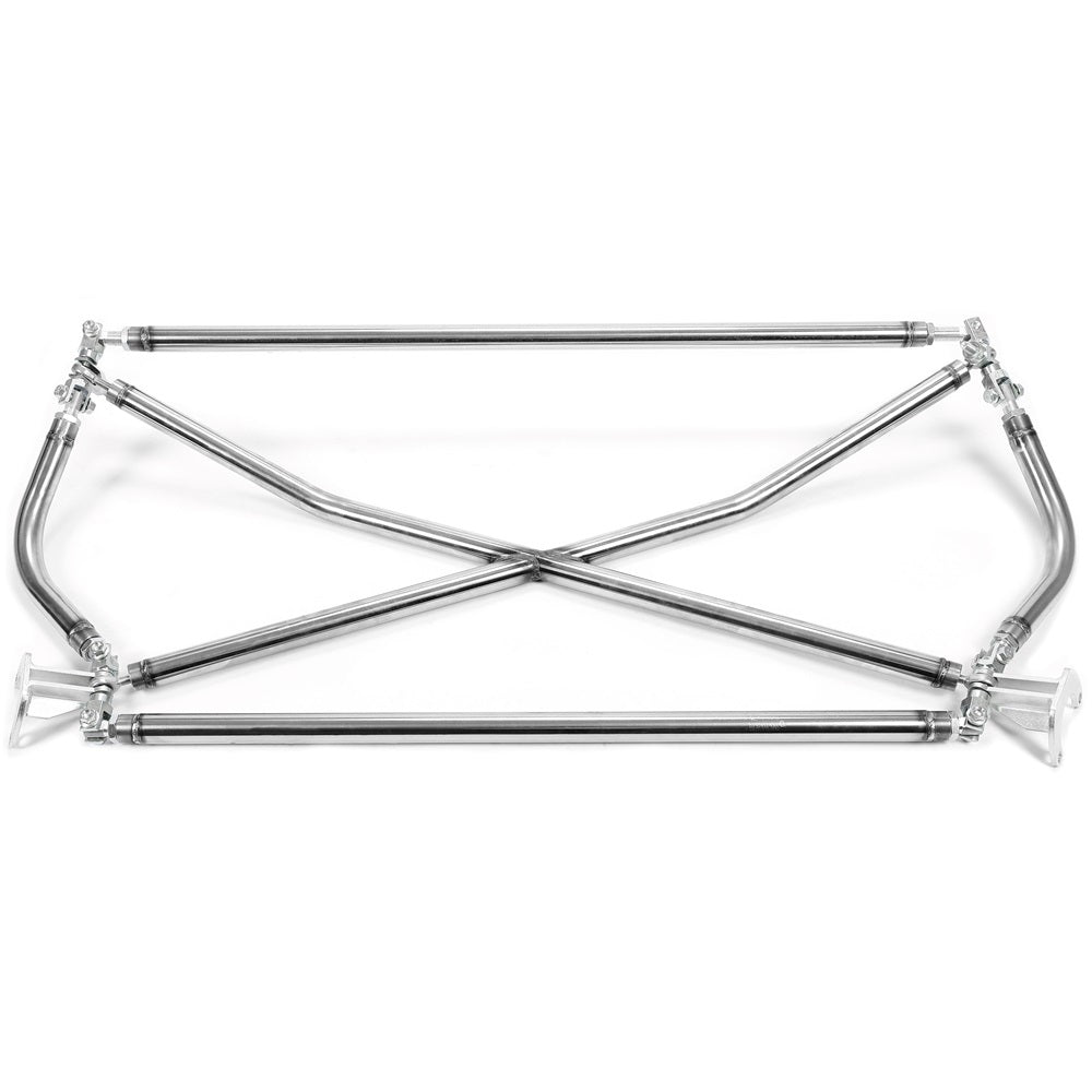 C Pillar X Brace Cross Strut Bar Rear Trunk Suspension Compatible with 1996-2000 Honda Civic EK9 Stainless Steel