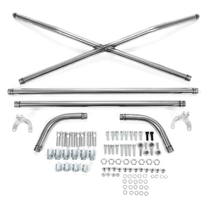 C Pillar X Brace Cross Strut Bar Rear Trunk Suspension Compatible with 1996-2000 Honda Civic EK9 Stainless Steel