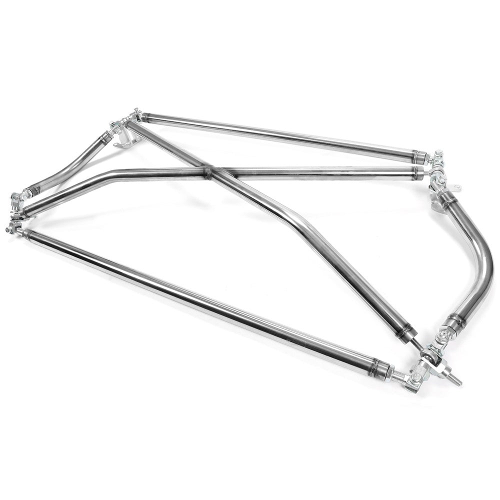 C Pillar X Brace Cross Strut Bar Rear Trunk Suspension Compatible with 1996-2000 Honda Civic EK9 Stainless Steel