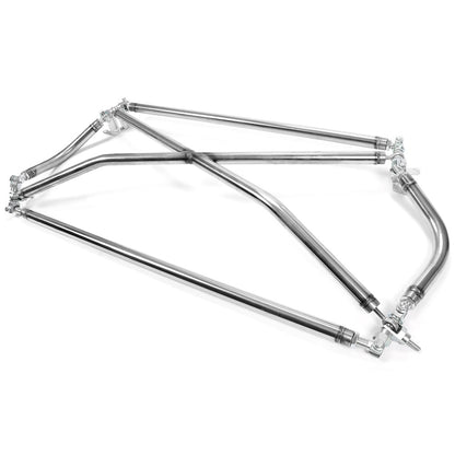 C Pillar X Brace Cross Strut Bar Rear Trunk Suspension Compatible with 1996-2000 Honda Civic EK9 Stainless Steel