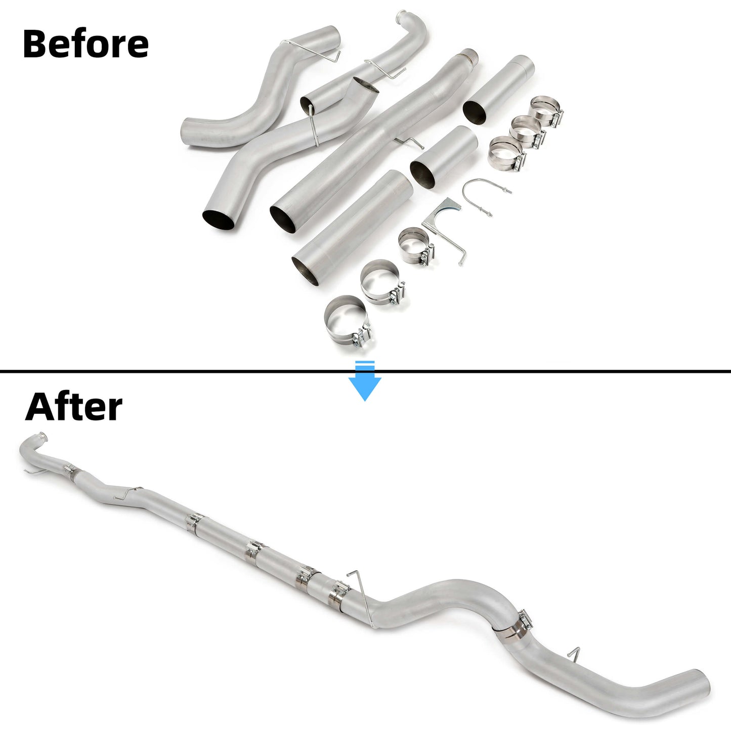 5¡å Exhaust Pipe For 2011-2015 Chevy Silverado GMC Sierra 2500HD 3500HD Duramax 6.6L LML