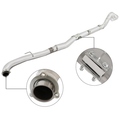 5 Inches DOWNPIPE BACK SINGLE ALUMINIZED NO MUFF 2015-2016 Sierra Silverado 2500/3500 6.6L Duramax