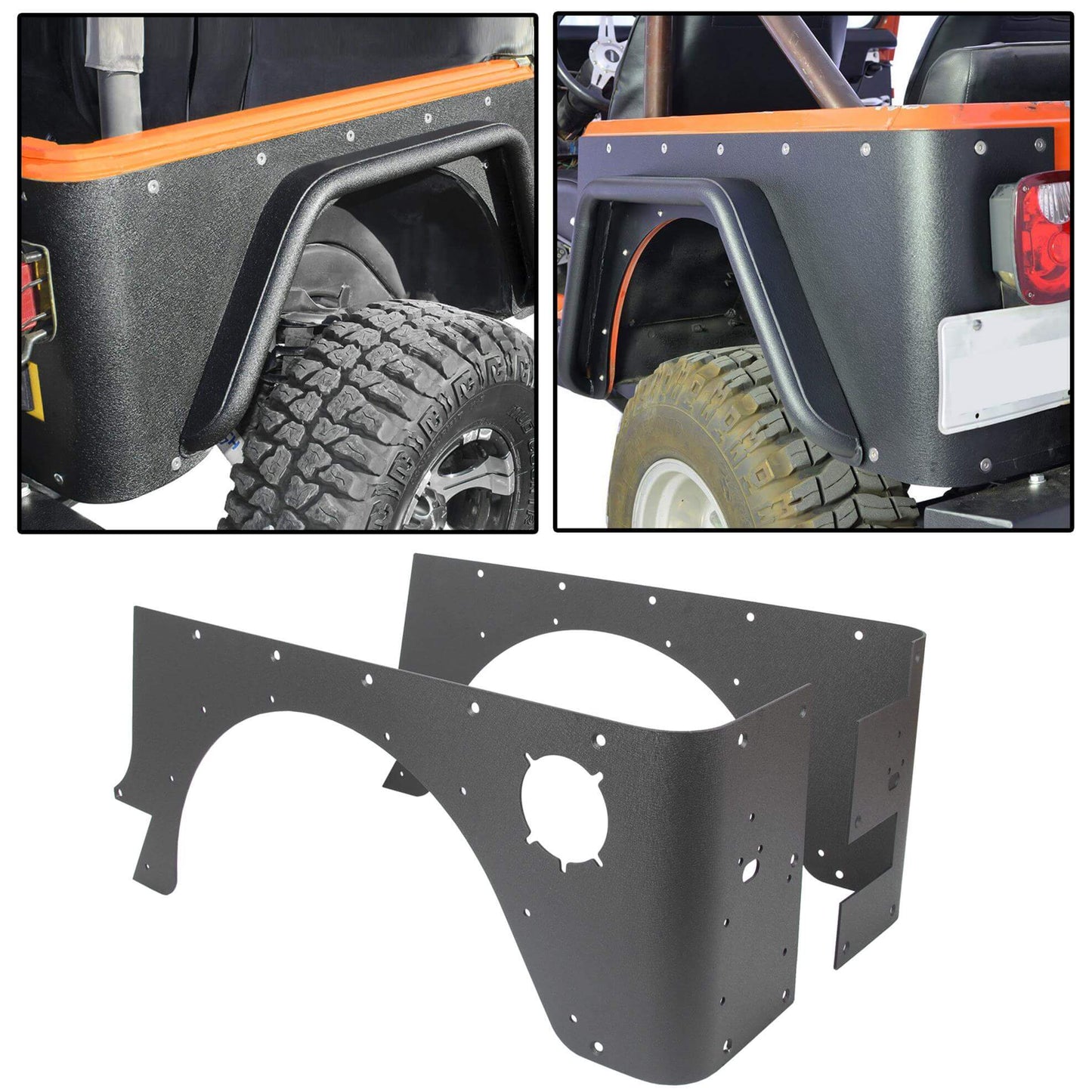 Side fender flares For 1997-2006 Jeep Wrangler TJ Rocker Guards detail