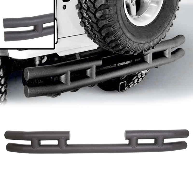 Trailer For Jeep Wrangler Black Double Tube Rear Bumper effect picture