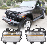 Load image into Gallery viewer, YIKATOO® Clear LED Fender Daytime Running Turn Signal Lights For 2018-2020 Jeep Wrangler JL
