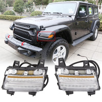 Load image into Gallery viewer, YIKATOO® Clear LED Fender Daytime Running Turn Signal Lights For 2018-2020 Jeep Wrangler JL -junior

