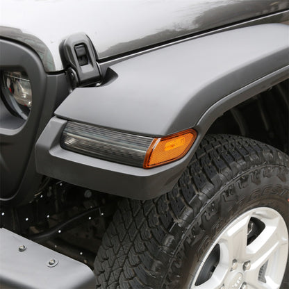 Clear LED Fender Daytime Running Turn Signal Lights For 2018-2020 Jeep Wrangler JL