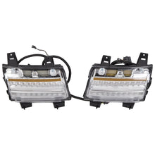 Clear LED Fender Daytime Running Turn Signal Lights For 2018-2020 Jeep Wrangler JL