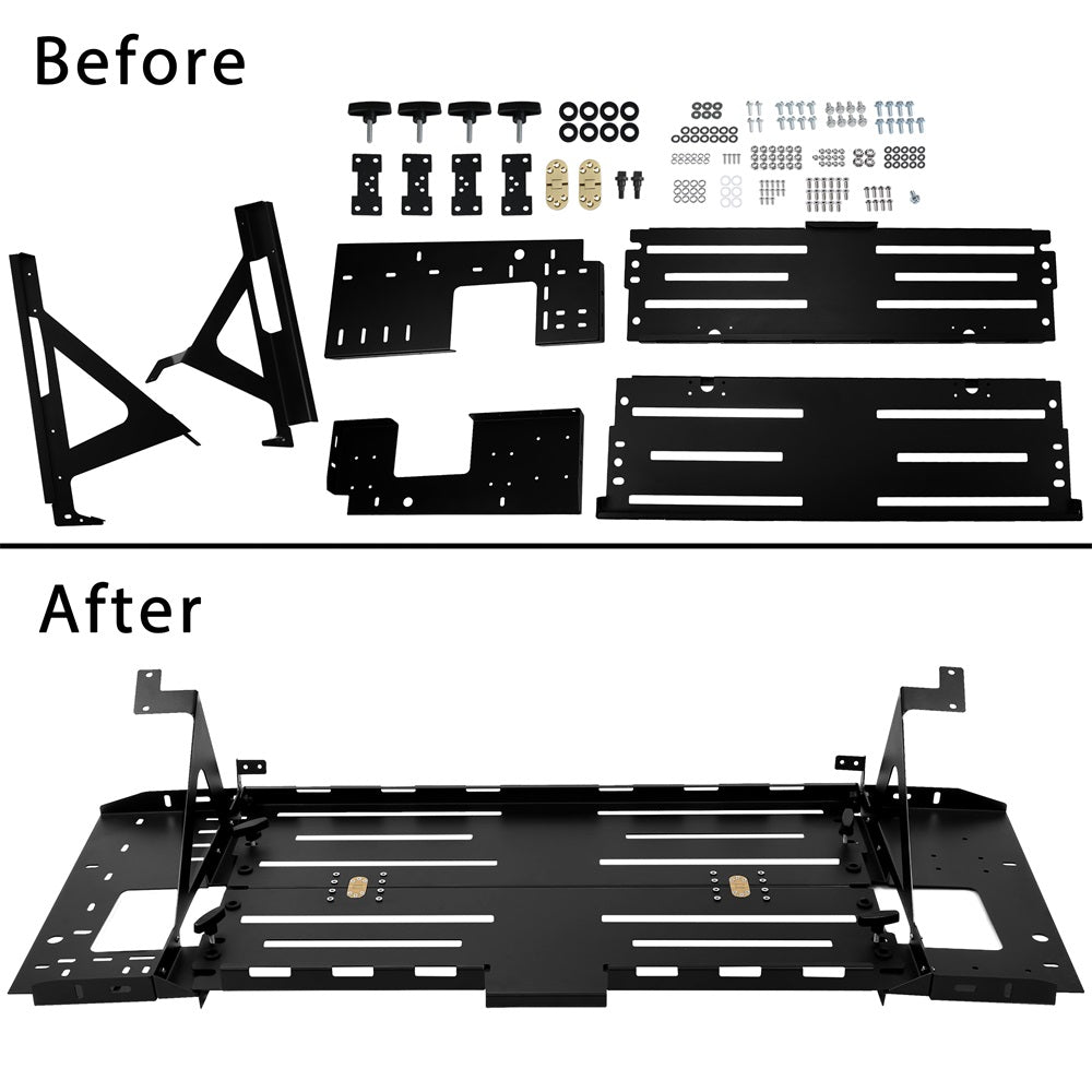 Rear Foldable Luggage Storage Carrier Rack Steel For 2007-2018 Jeep Wrangler JK 4DR