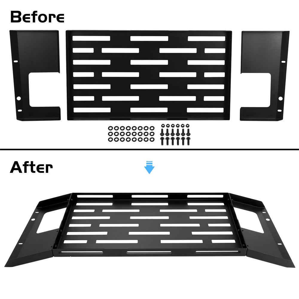 Rear Cargo Basket Rack Metal Luggage Storage Carrier Fits 2007-2018 Jeep Wrangler JK