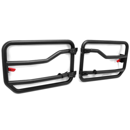 Half Doors Front Tubular Tube Doors for 2018-2021 Jeep Gladiator & Jeep JL Wrangler