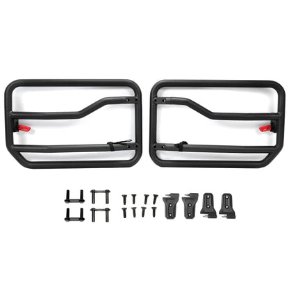 Half Doors Front Tubular Tube Doors for 2018-2021 Jeep Gladiator & Jeep JL Wrangler