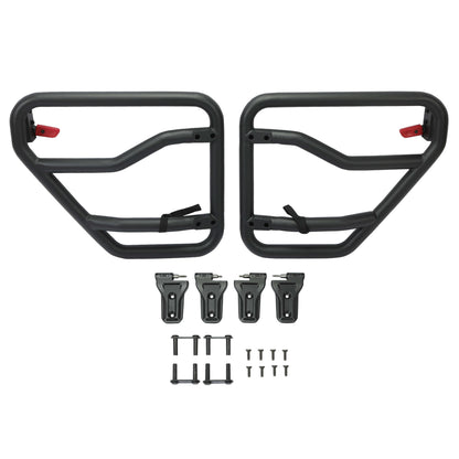 Half Doors Rear Tubular Tube Doors for 2018-2021 Jeep Gladiator & Jeep JL Wrangler